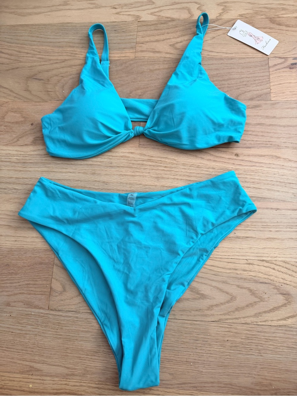 💕 3 for $ 25 sale Women’s Twist-Front Turquoise Bikini Set